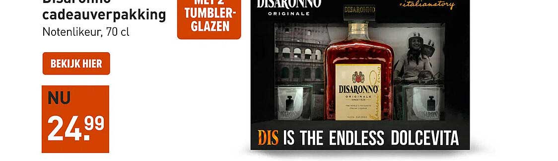 Disaronno cadeauverpakking Notenlikeur, 70 cl