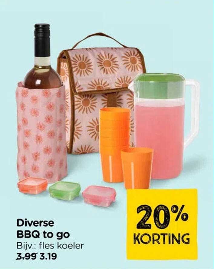 Diverse BBQ to go Bijv.: fles koeler 20% KORTING