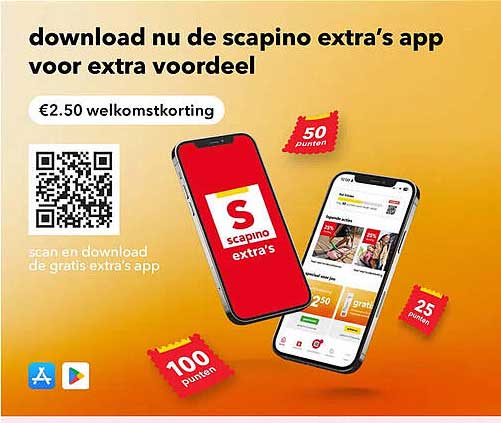 download nu de scapino extra's app voor extra voordeel