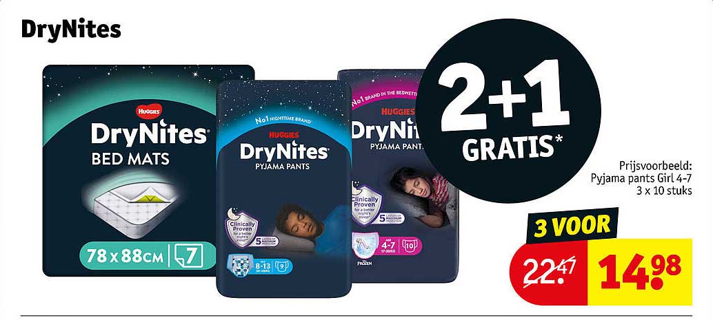 DryNites 2+1 GRATIS*