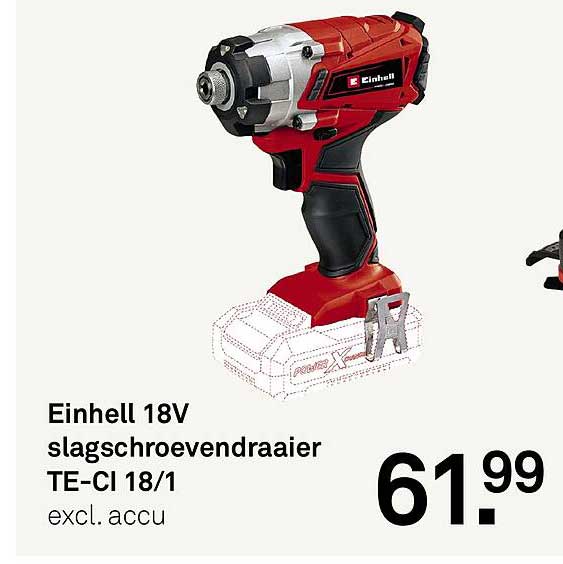 Einhell 18V slagschroevendraaier TE-CI 18/1 excl. accu