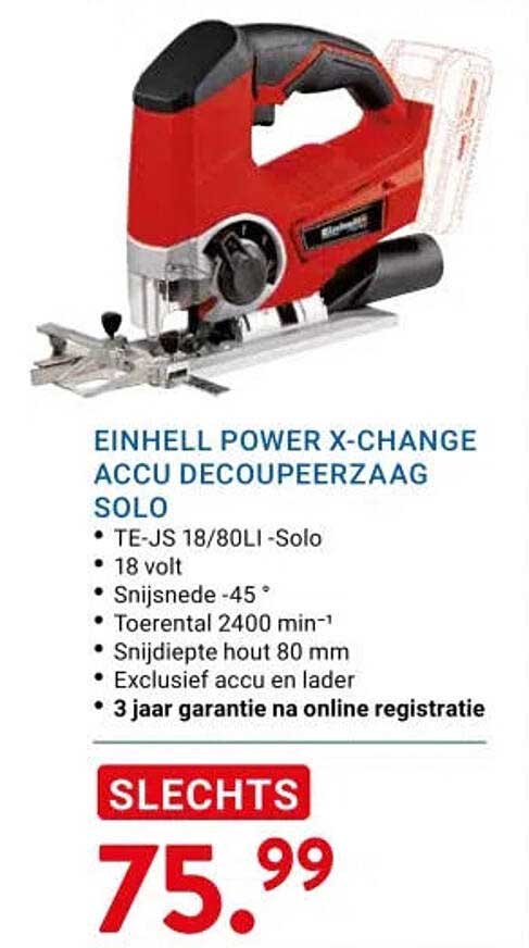 EINHELL POWER X-CHANGE ACCU DECOUPEEZAAG SOLO