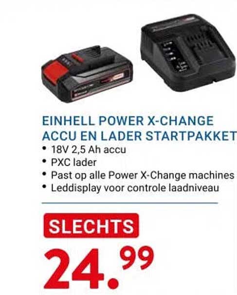 EINHELL POWER X-CHANGE ACCU EN LADER STARTPAKKET