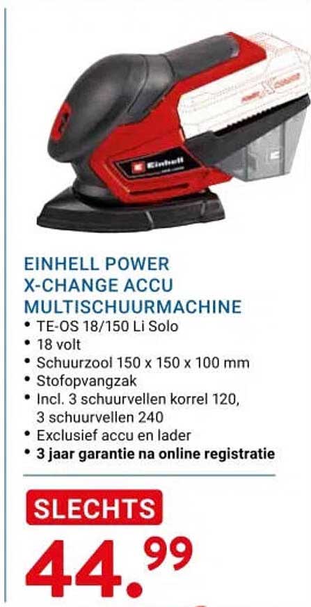 EINHELL POWER X-CHANGE ACCU MULTISCHUURMACHINE