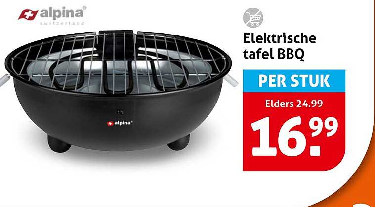 Elektrische tafel BBQ PER STUK