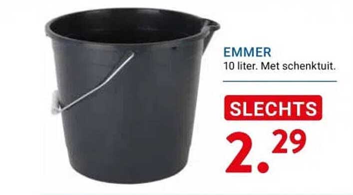 EMMER 10 liter. Met schenktuit. SLECHTS