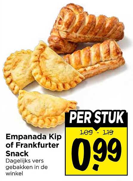 Empanada Kip of Frankfurter Snack