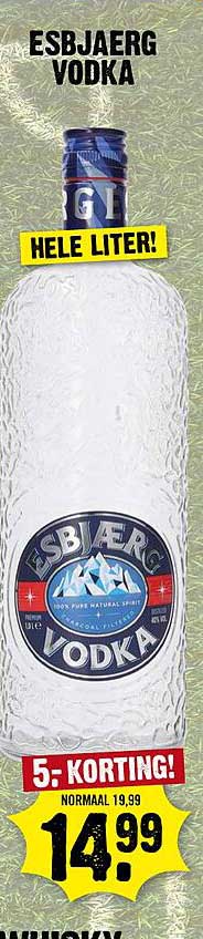 ESBJERG VODKA HELE LITER! 5,- KORTING!