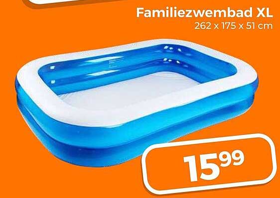 Familiezwembad XL 262 x 175 x 51 cm
