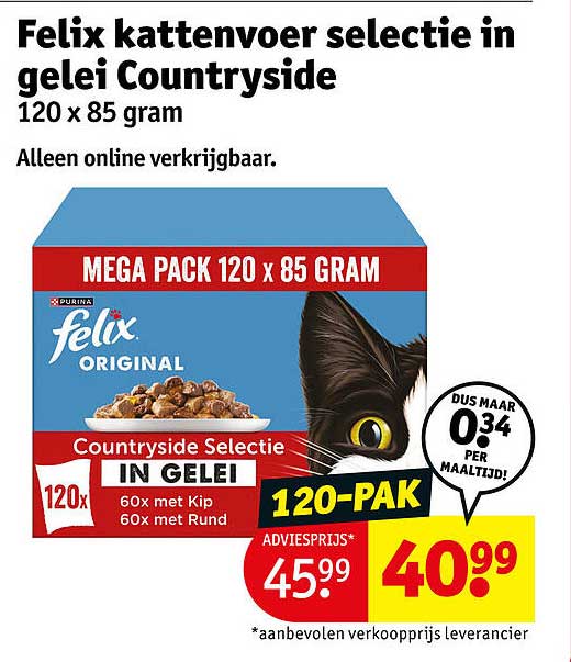 Felix kattenvoer selectie in gelé Countryside 120 x 85 gram