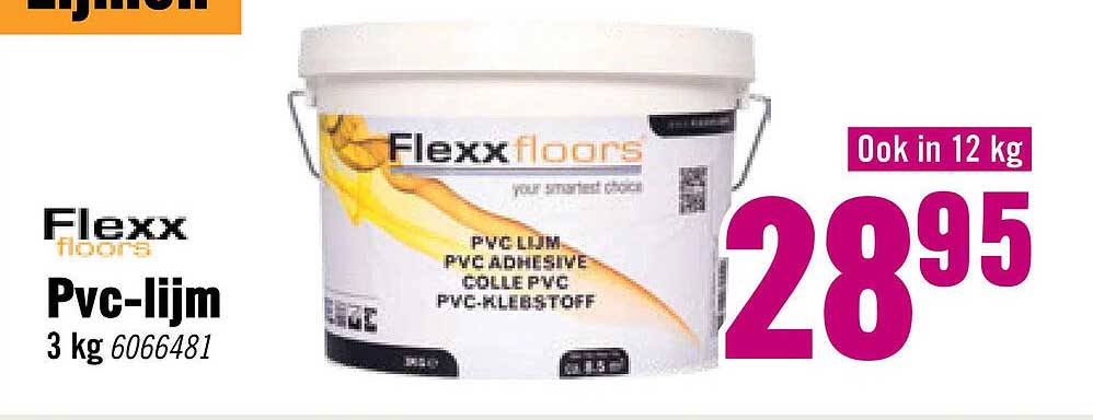 Flexx floors Pvc-lijm 3 kg 6066481 Ook in 12 kg