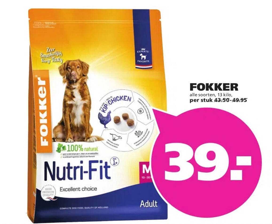 Fokker Nutri-Fit Adult, alle soorten, 13 kilo