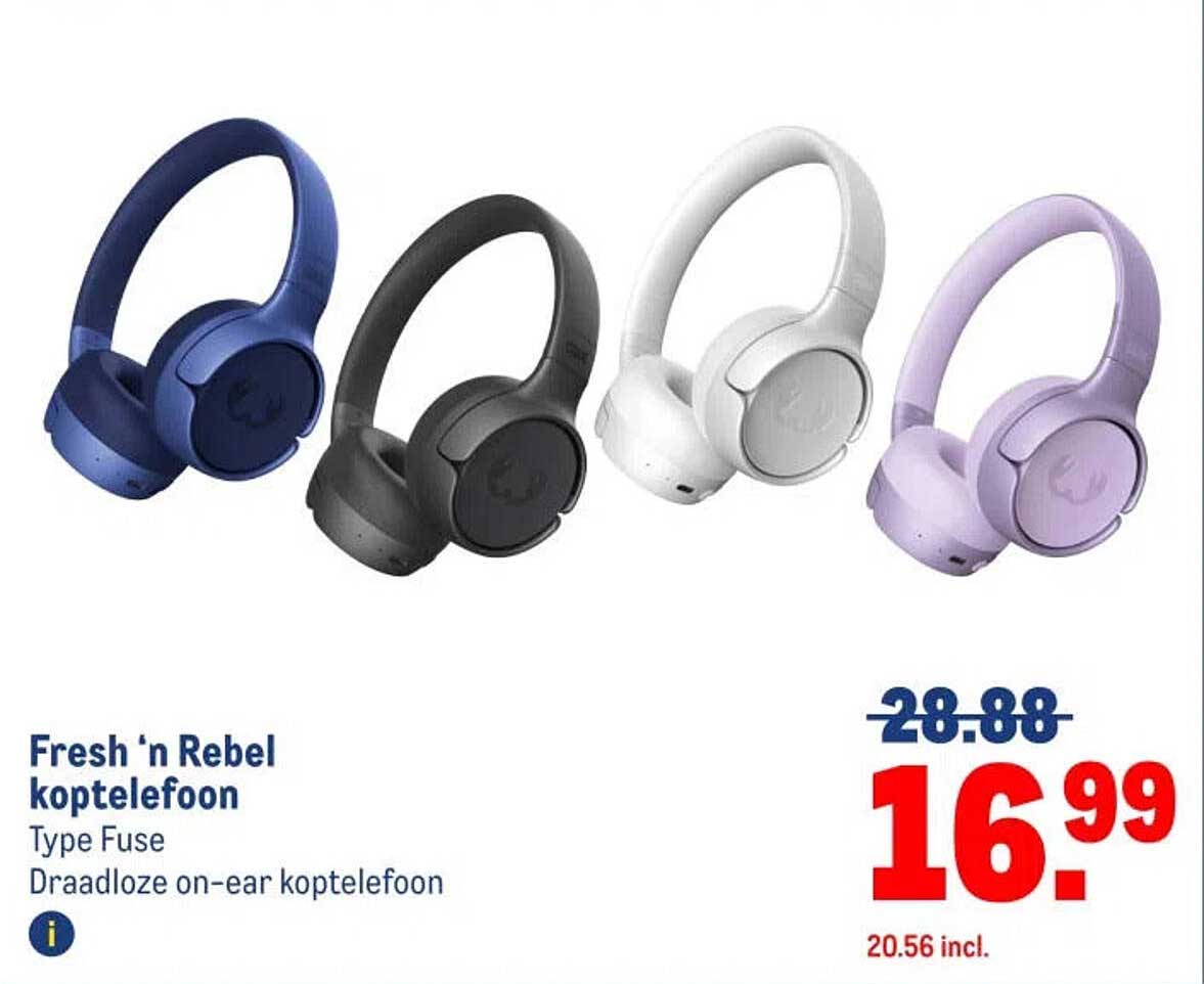 Fresh 'n Rebel koptelefoon Type Fuse Draadloze on-ear koptelefoon