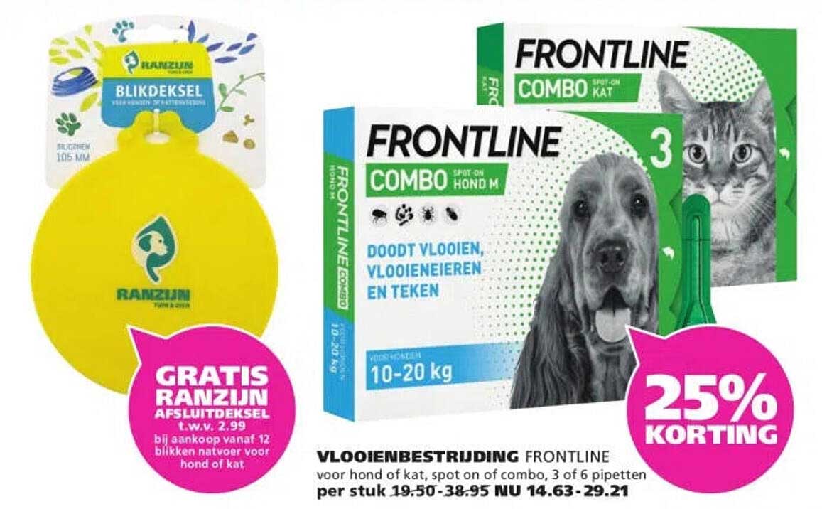FRONTLINE COMBO hond M 25% KORTING