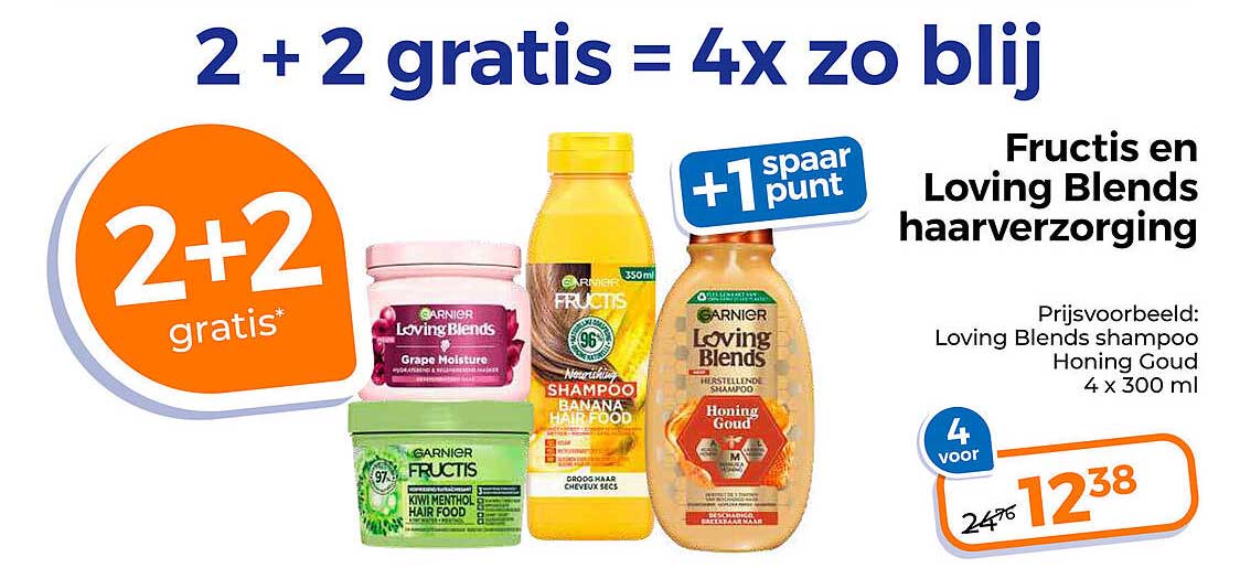 Fructis en Loving Blends haarverzorging 2+2 gratis