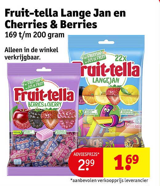 Fruit-tella Lange Jan en Cherries & Berries