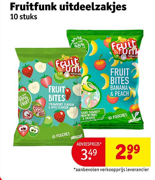 Fruitfunk uitdeelzakjes 10 stuks