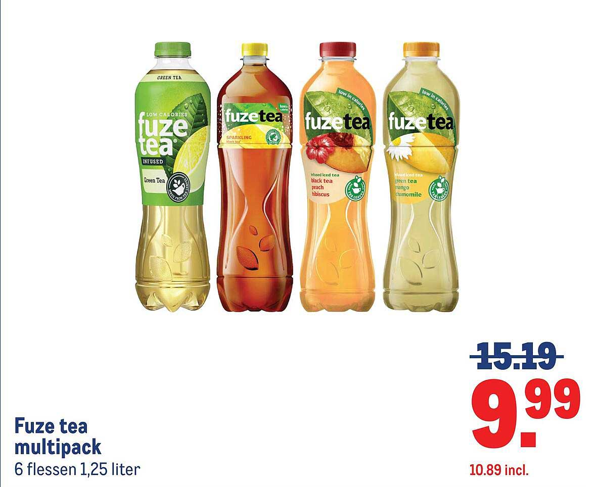 Fuze tea multipack 6 flessen 1,25 liter