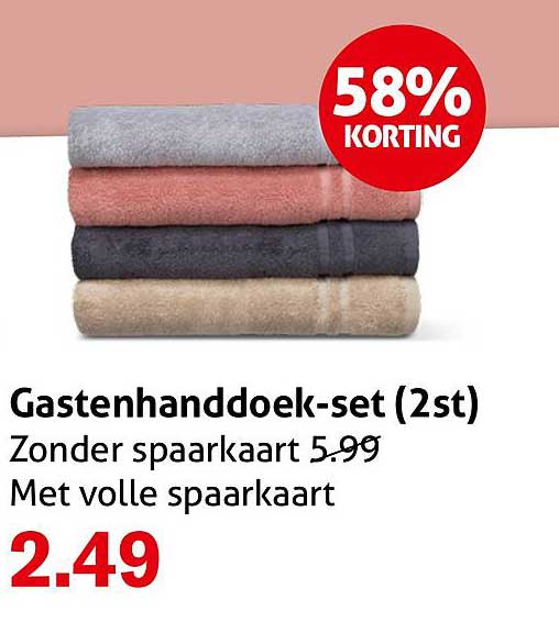 Gastenhanddoek-set (2st) 58% korting