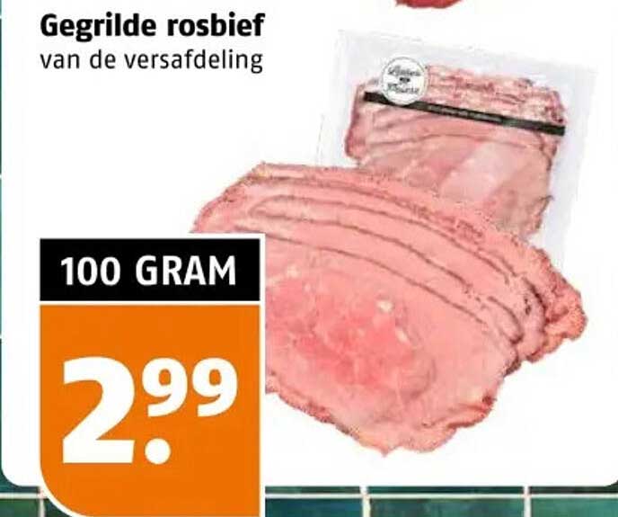 Gegrilde rosbief van de versafdeling