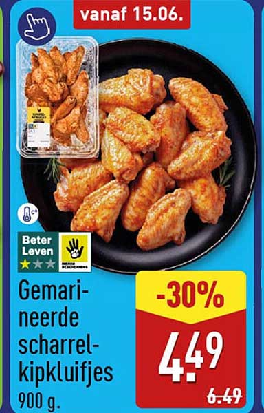 Gemarineerde scharrelkipkluifjes 900 g -30%