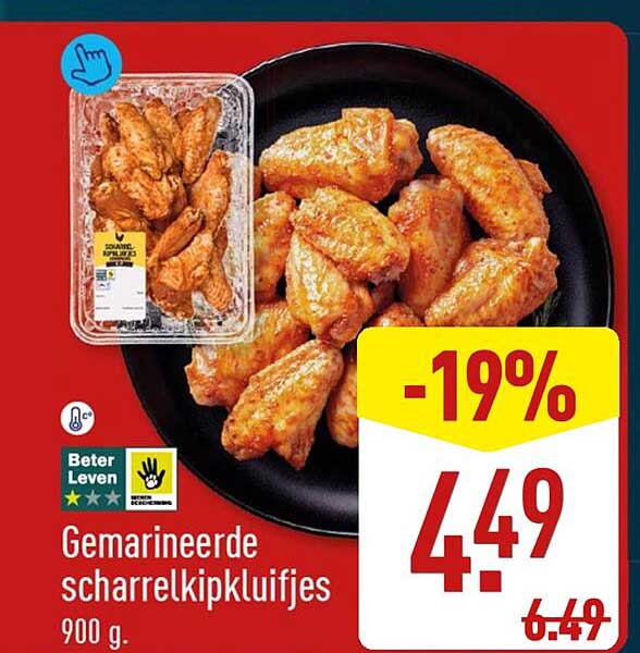 Gemarineerde scharrelkipkluifjes