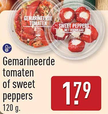 Gemarineerde tomaten of sweet peppers 120 g.