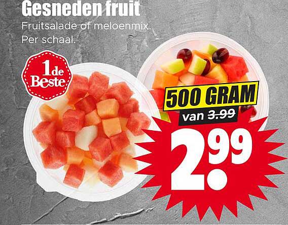 Gesneden fruit