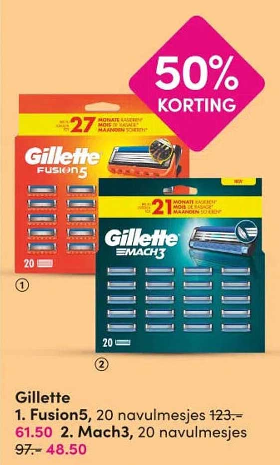 Gillette 1. Fusion5, 20 navulmesjes