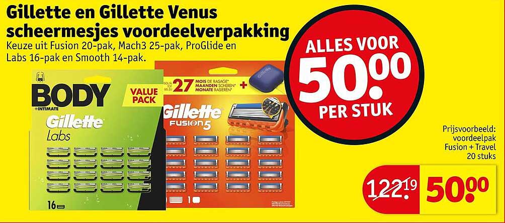 Gillette en Gillette Venus scheermesjes voordeelverpakking