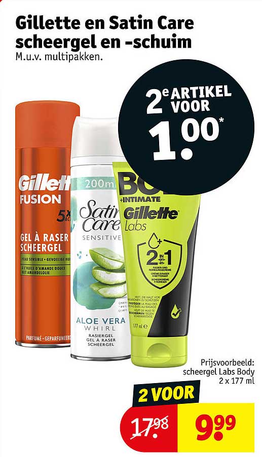 Gillette en Satin Care scheergel en -schuim