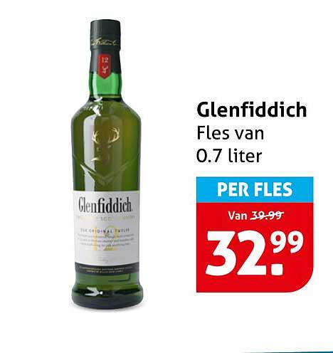 Glenfiddich Fles van 0.7 liter PER FLES