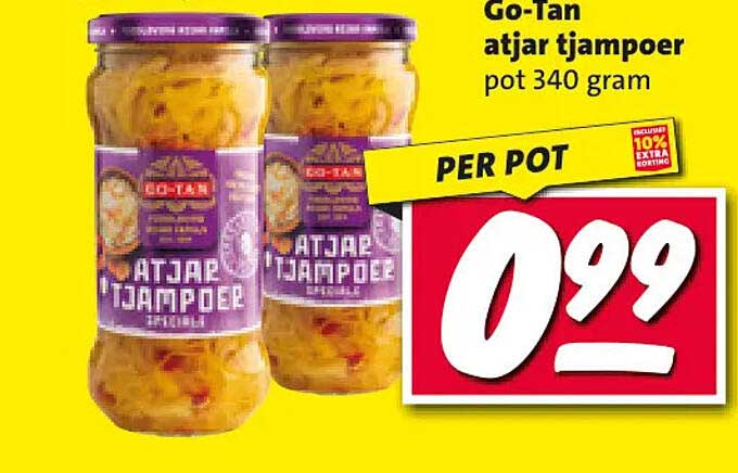 Go-Tan atjar tjampoer pot 340 gram PER POT
