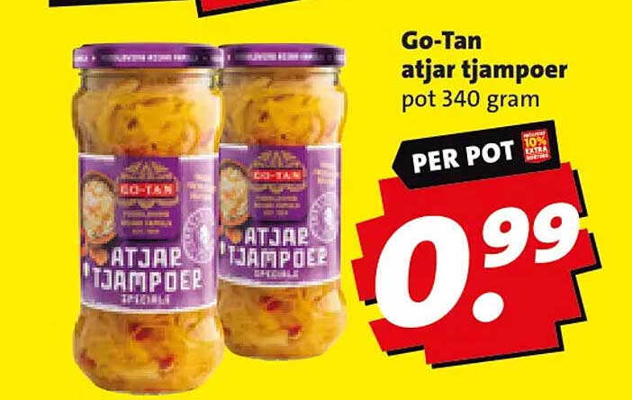 Go-Tan atjar tjampoer pot 340 gram PER POT