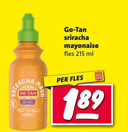 Go-Tan sriracha mayonaise fles 215 ml PER FLES
