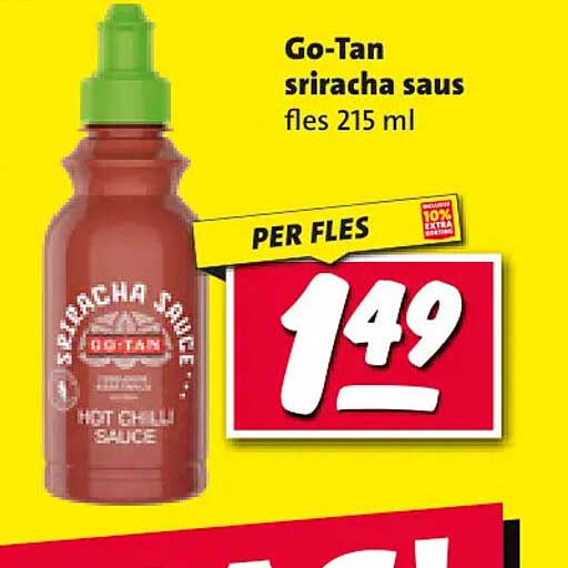 Go-Tan sriracha saus fles 215 ml