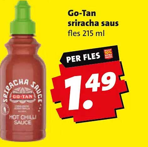 Go-Tan sriracha saus fles 215 ml PER FLES