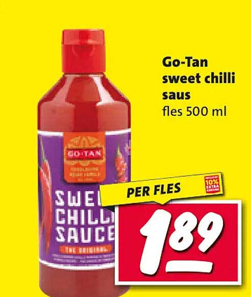 Go-Tan sweet chilli saus fles 500 ml