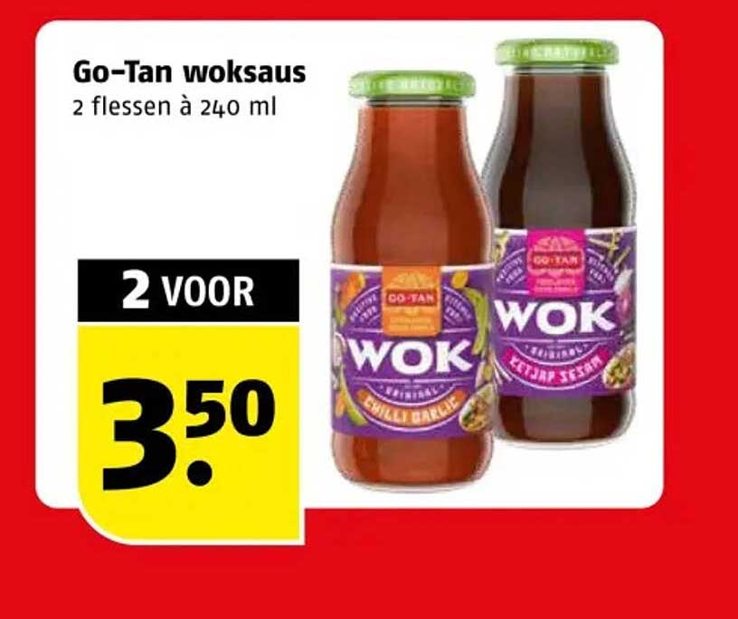 Go-Tan woksaus 2 flessen à 240 ml