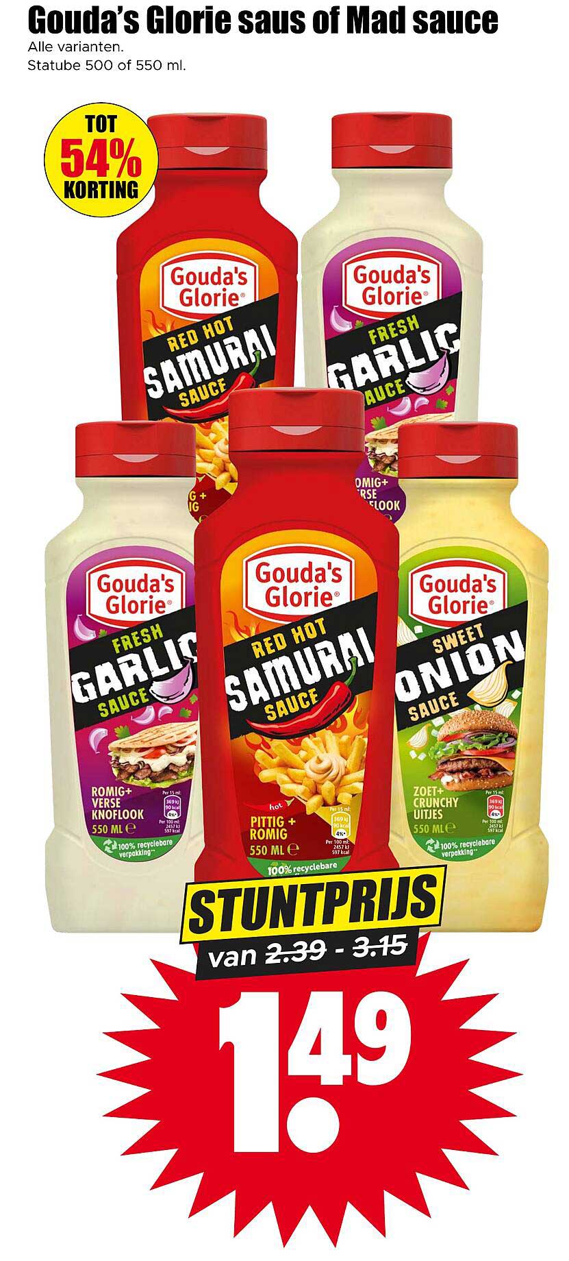 Gouda's Glorie saus of Mad sauce