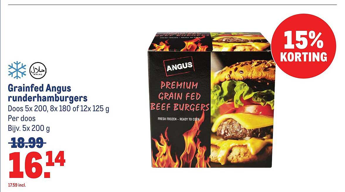 Grainfed Angus runderhamburgers