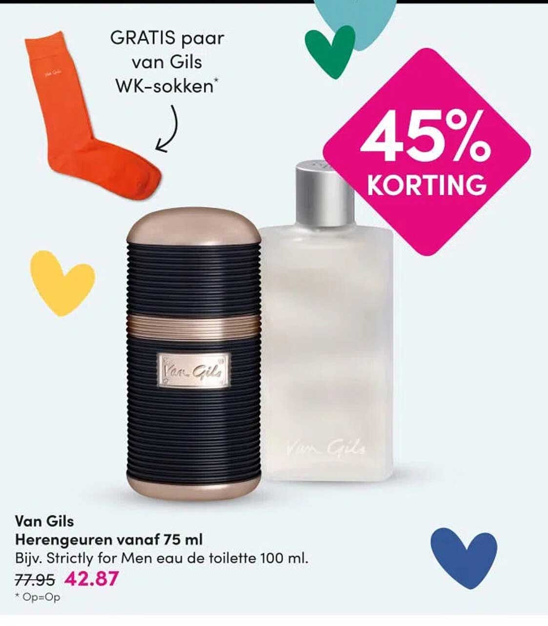 GRATIS paar van Gils WK-sokken* 45% KORTING