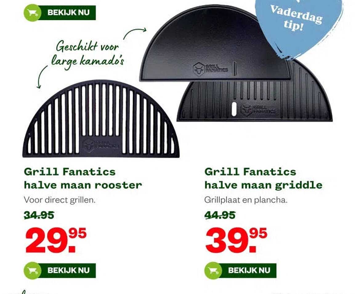 Grill Fanatics halve maan rooster