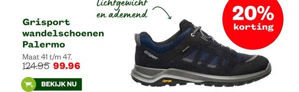 Grisport wandelschoenen Palermo 20% korting