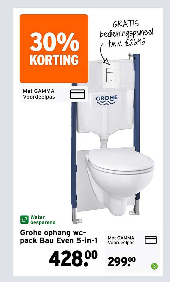 Grohe ophang wc-pack Bau Even 5-in-1