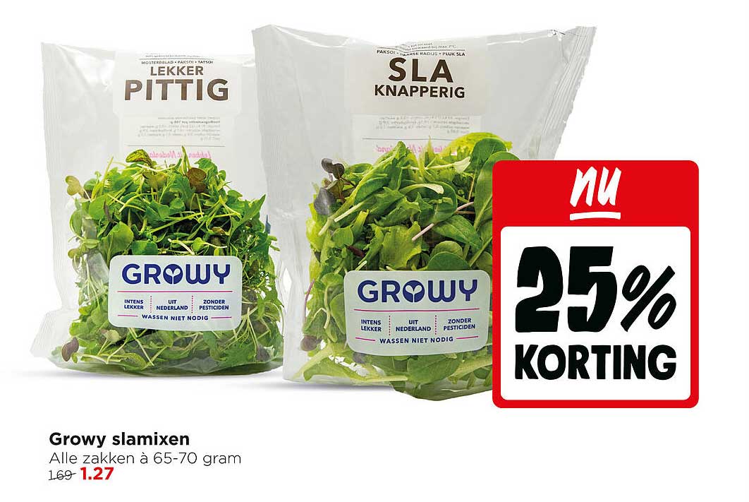 Growy sl믹sen 25% KORTING