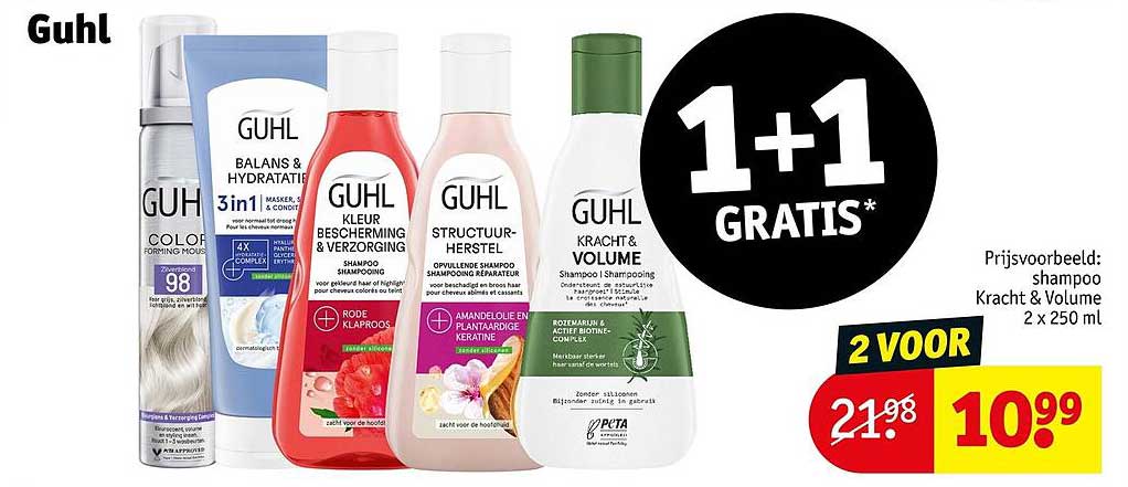 Guhl 1+1 gratis*