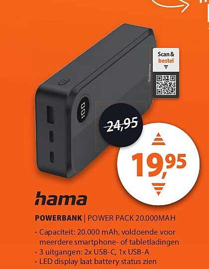 hama POWERBANK | POWER PACK 20.000MAH