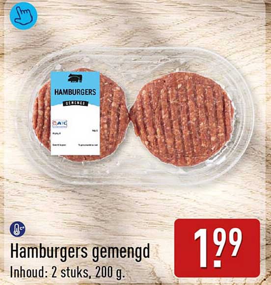 Hamburgers gemengd