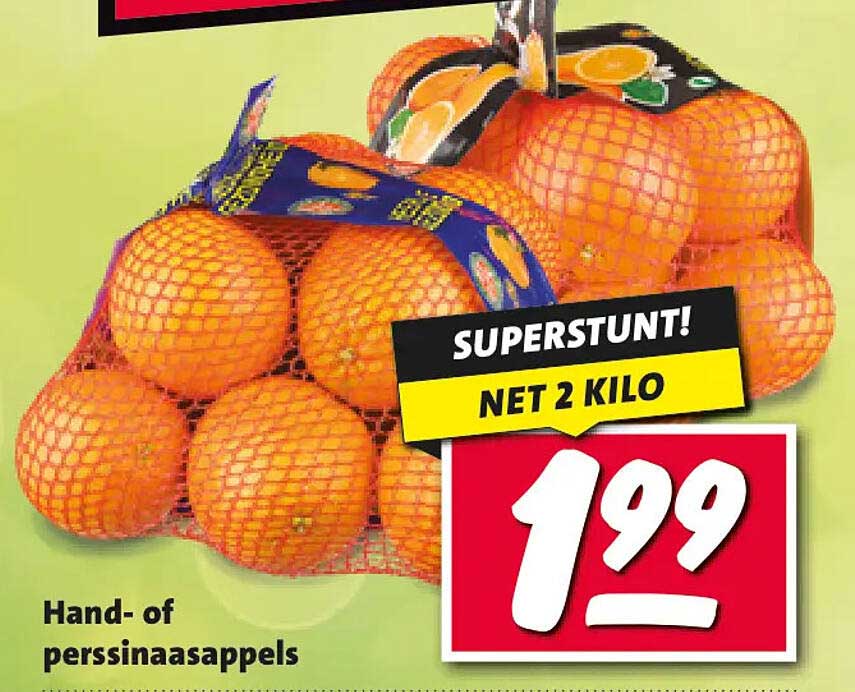 Hand- of perssinaasappels SUPERSTUNT! NET 2 KILO